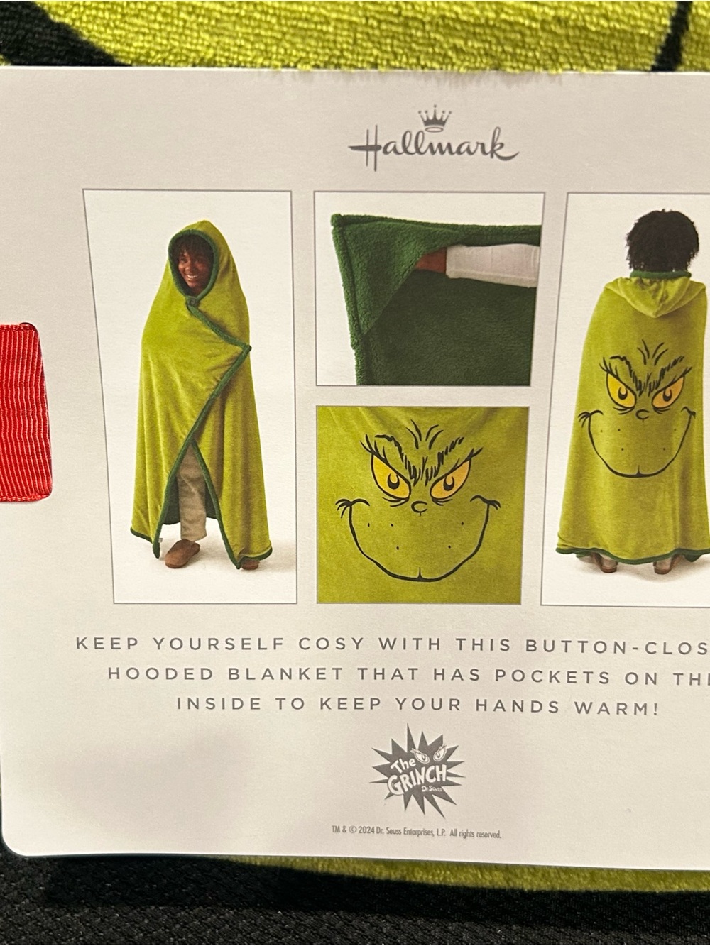 Hallmark Hooded Blanket with Pockets